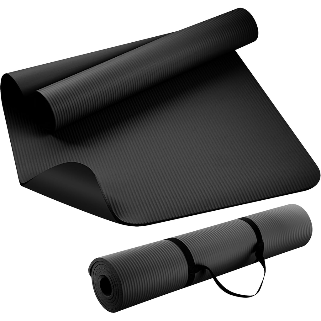 KEEP Extra Thick NBR Yoga Mat for Women & Men, 10mm Thick, 72”x24” Large Exercise Mat with Non-Slip Workout Mat for Y...