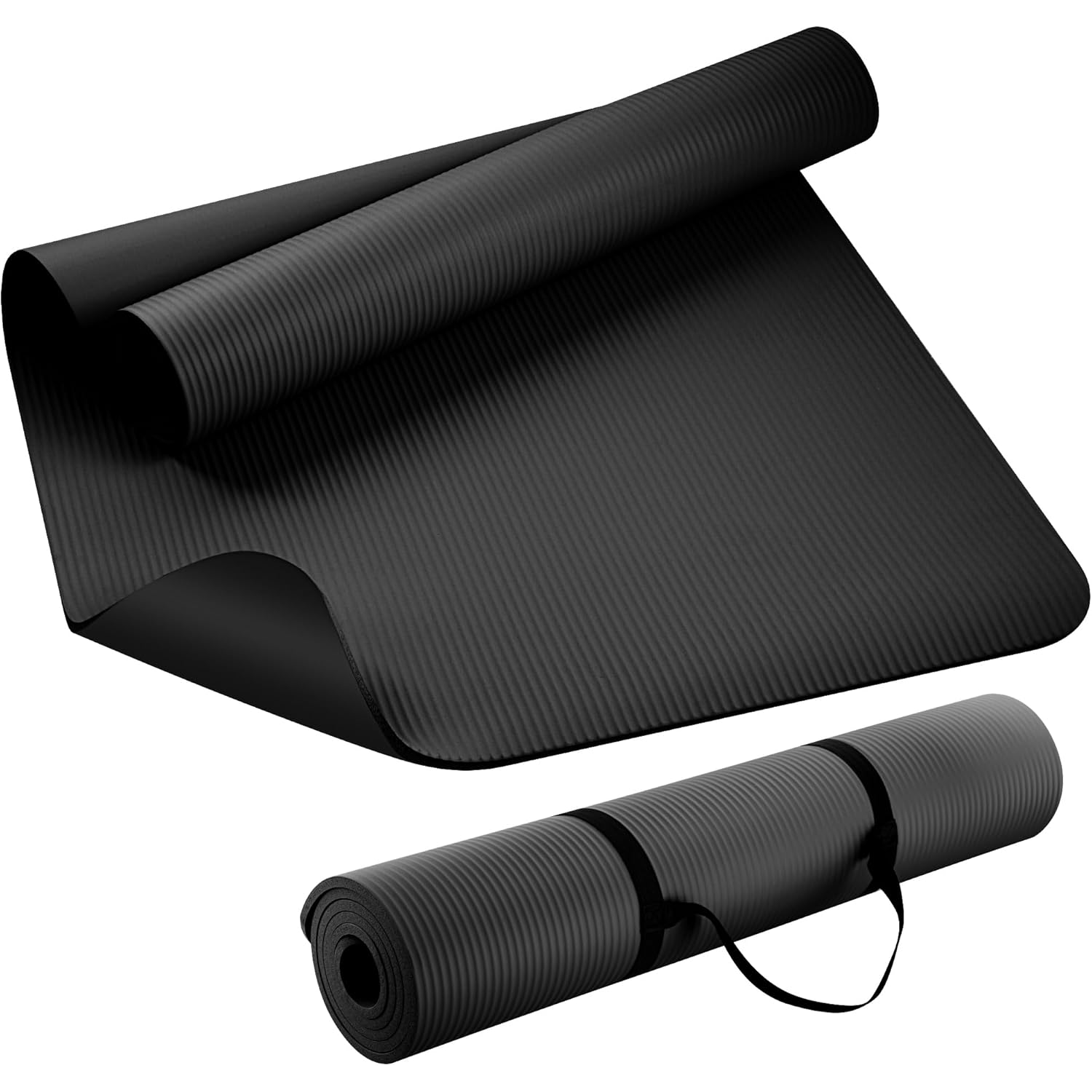 KEEP Extra Thick NBR Yoga Mat for Women & Men, 10mm Thick, 72”x24” Large Exercise Mat with Non-Slip Workout Mat for Y...