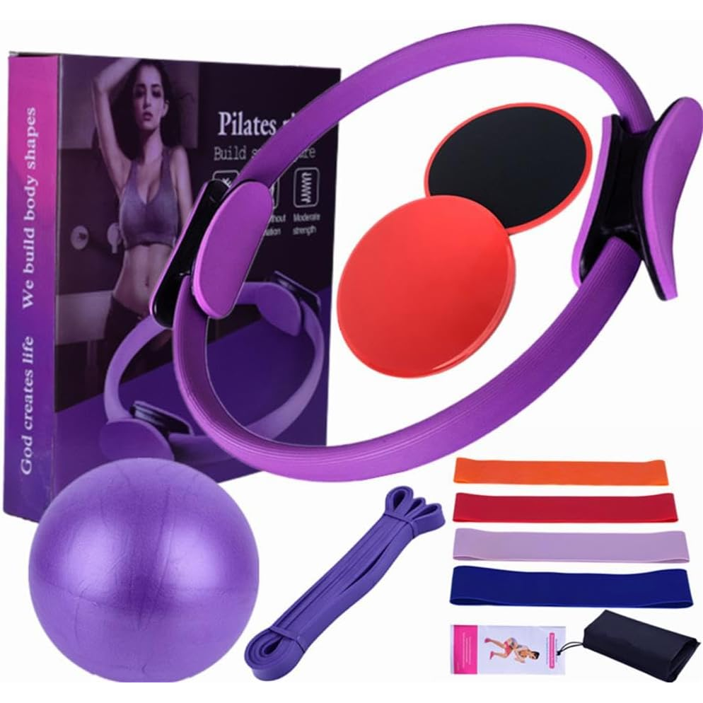 Pilates Equipment for Home Workouts Pilates Ring and Ball Set Resistance Bands & More Perfect for Home Pilates Equipment