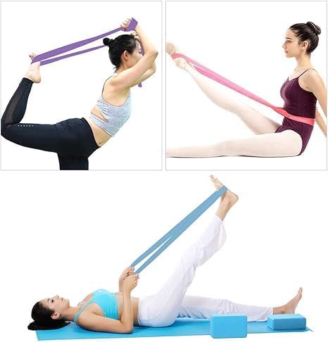 MEISONG Yoga Blocks 2 Pack Set - (Yoga Block with 1 Yoga Strap) High Density Soft EVA Foam Block for Yoga, General Fi... - Image 3