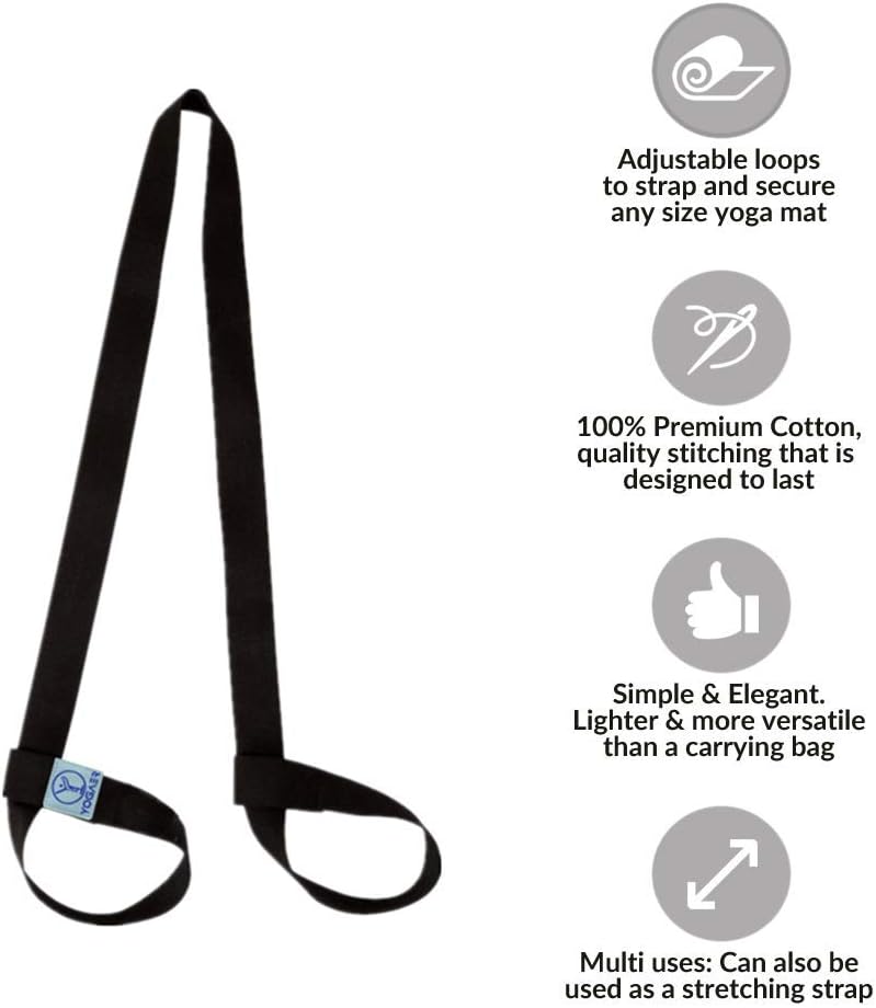 YOGAER Yoga Mat Carrier Strap, Adjustable Thick Straps Sling for Carrying Large Mats, Stretching Band - Image 2