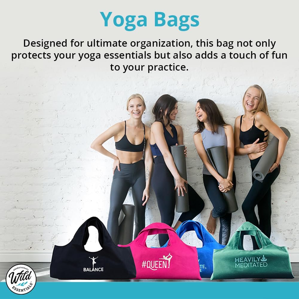 Wild Essentials Yoga Bag, Exercise, Tote, Large Carrier, Shoulder Strap, Inner Pocket, Fits Most Mats, Recycled Cotto... - Image 4