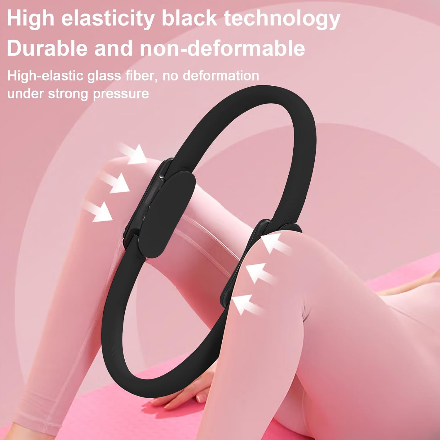 Upgrade Pilates Ring Fitness Circle,Lightweight & Durable Foam Padded Handles, Flexible Resistance Exercise Equipment... - Image 4