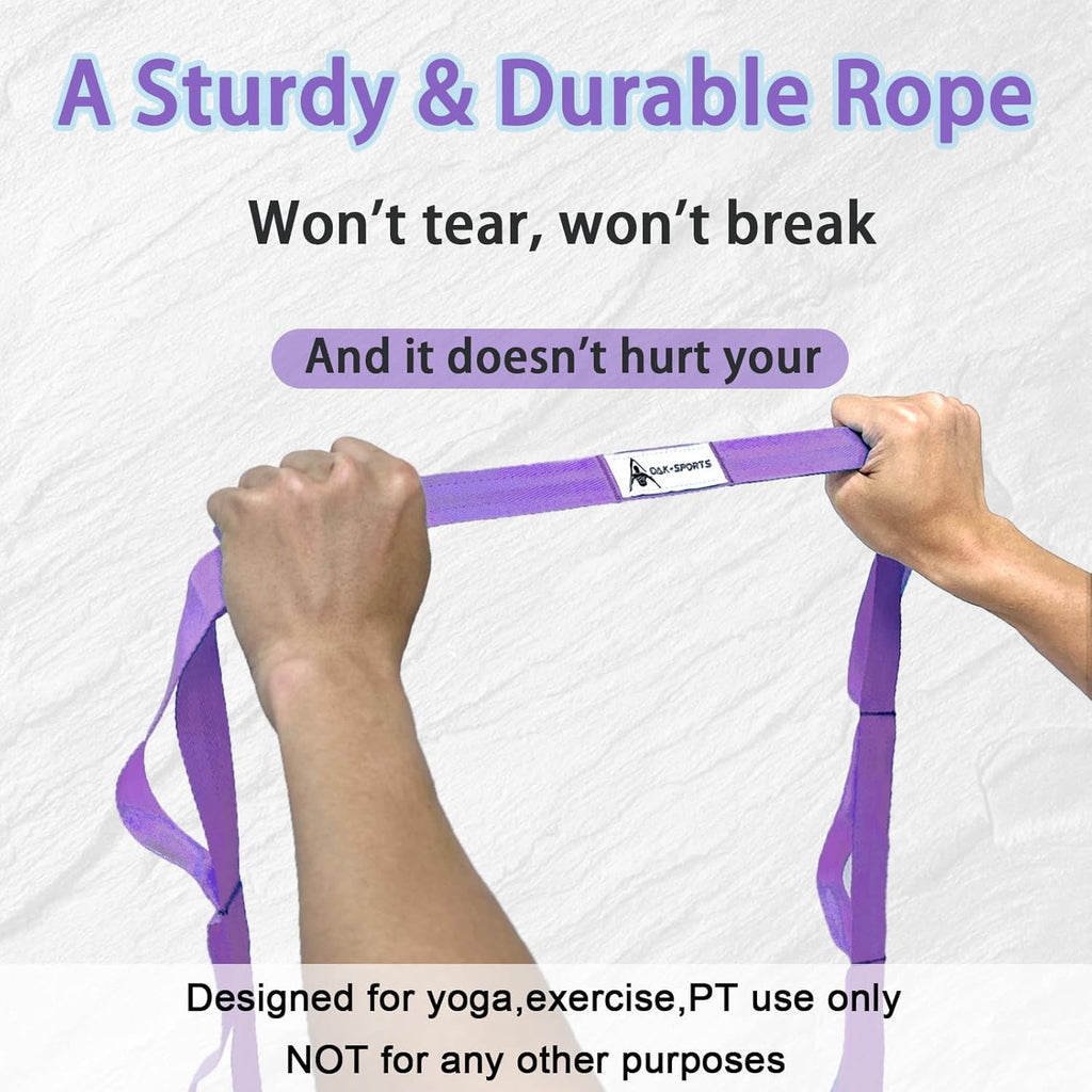 Stretching Strap Yoga Strap with Loops, Stretch Straps for Physical Therapy, Non-Elastic Exercise Strap for Pilates, ... - Image 5