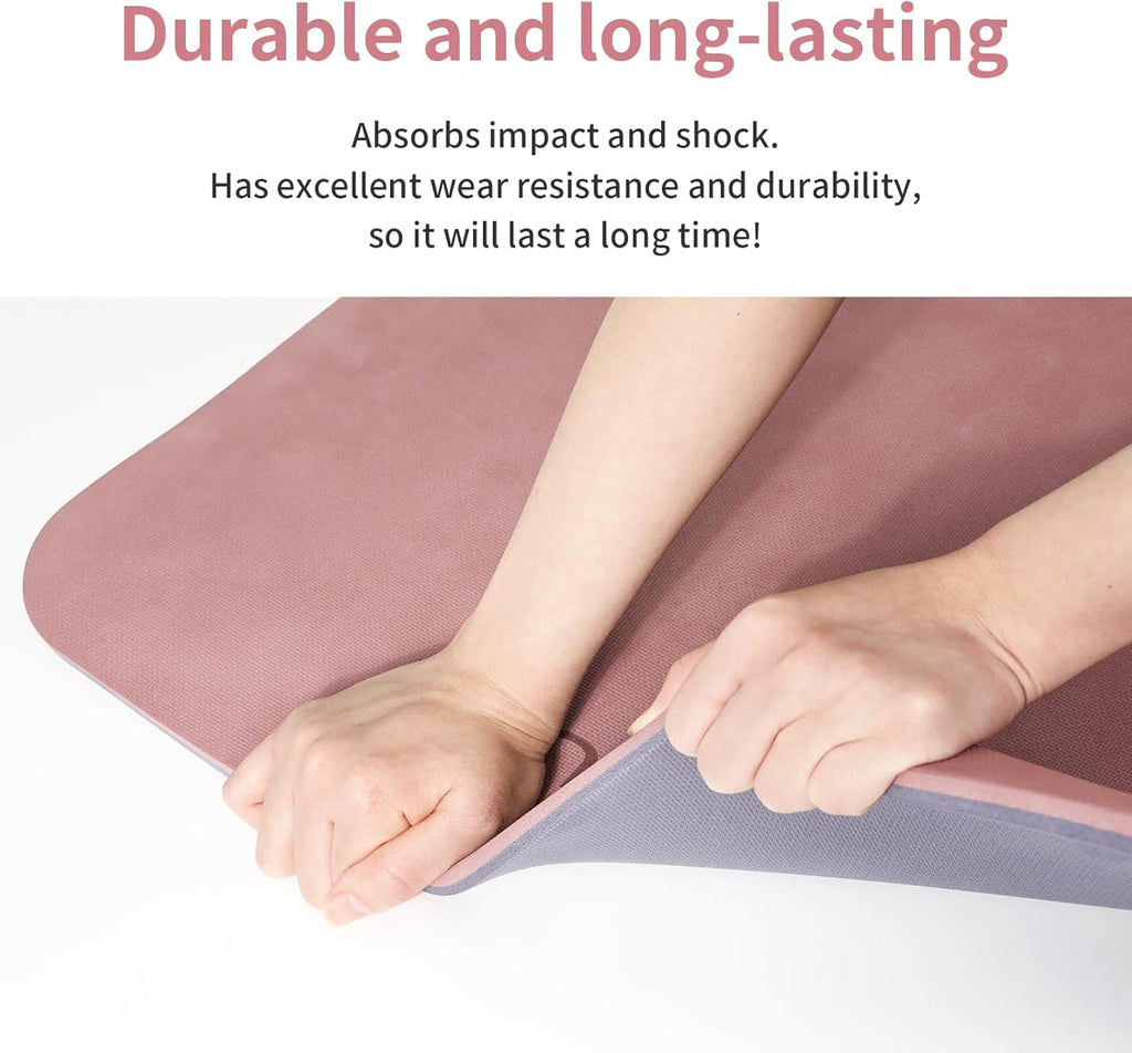 Yoga Mat Non Slip Anti-tear,extra thick-2/5 inch（10MM）High Resiliency Professional POE Yoga Mats for Women Men Kids,7... - Image 4