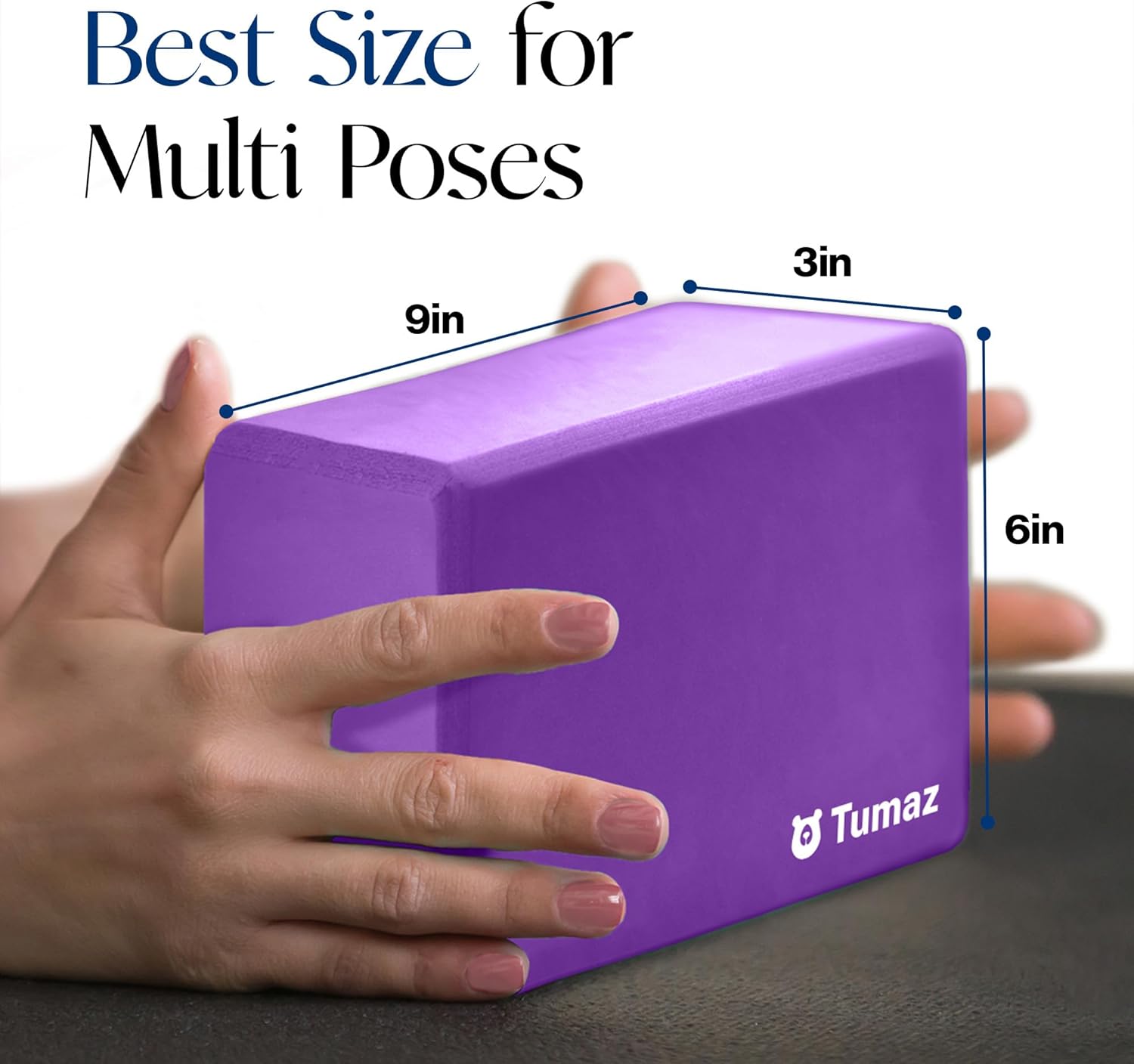 Tumaz Yoga & Stretching Essentials Bundle: 10-Loop Non-Elastic Stretch Strap for Physical Therapy, Yoga, Pilates & 2-... - Image 5