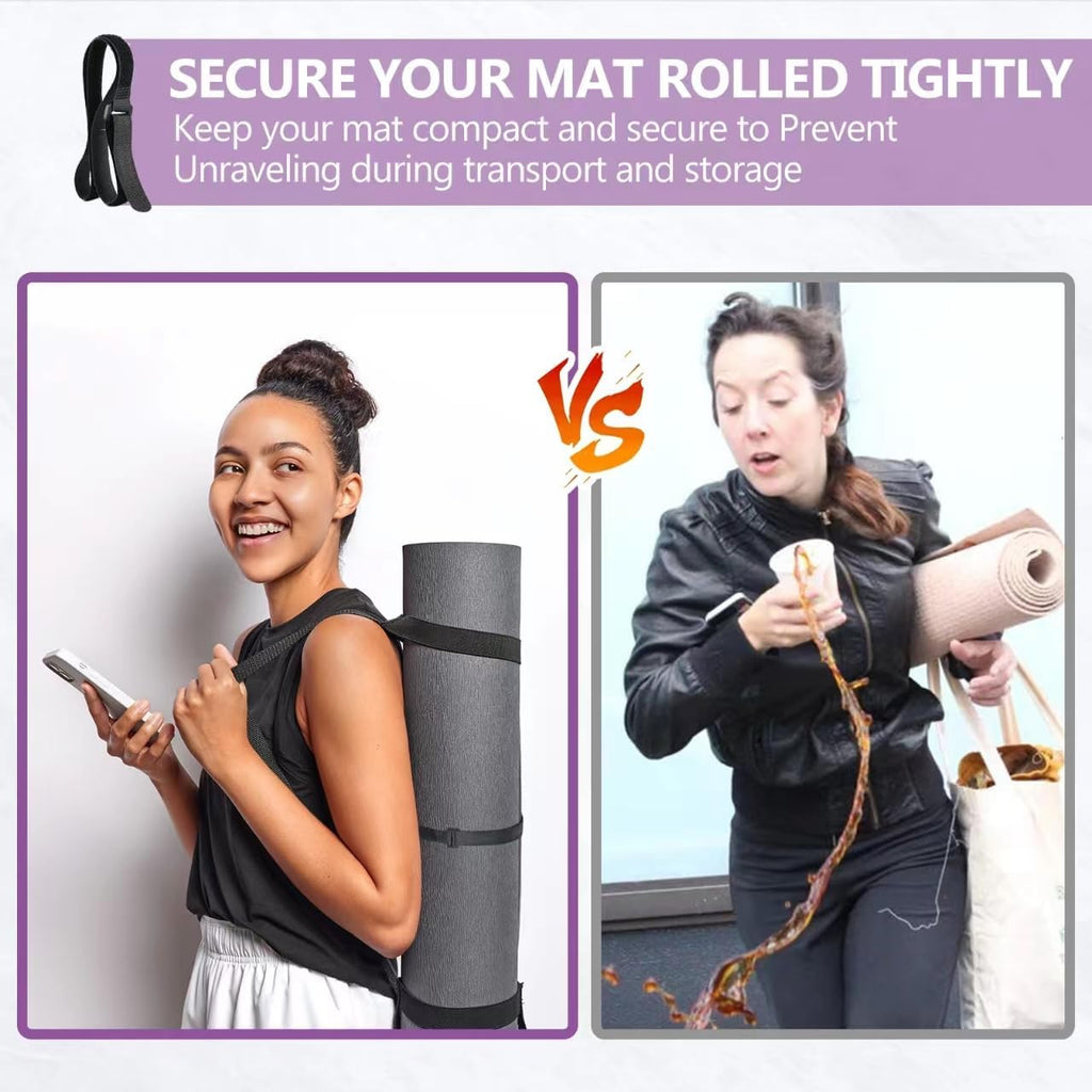 YOGAER Yoga Mat Carrier Strap, Adjustable Thick Straps Sling for Carrying Large Mats, Stretching Band - Image 3
