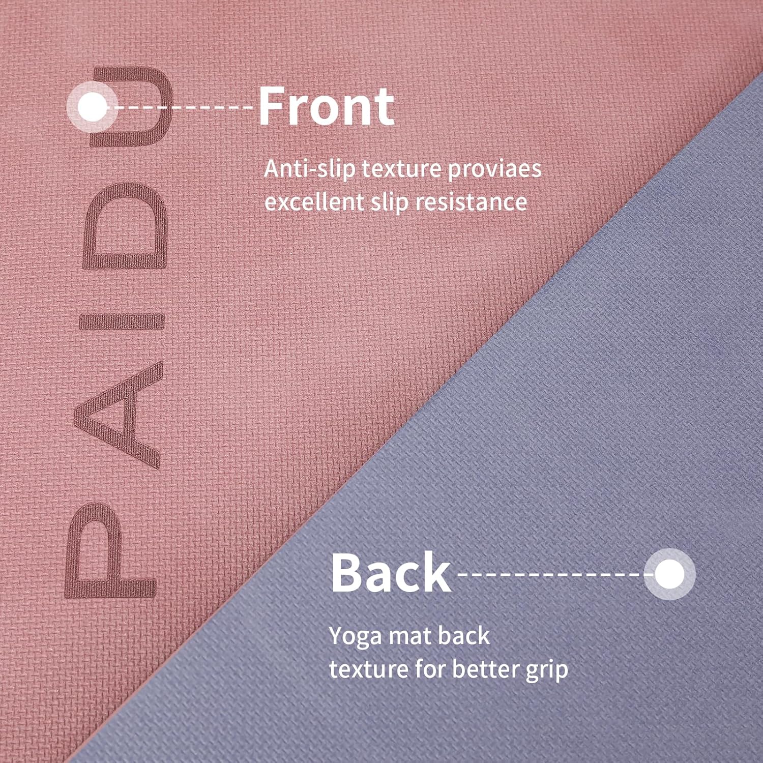 Yoga Mat Non Slip Anti-tear,extra thick-2/5 inch（10MM）High Resiliency Professional POE Yoga Mats for Women Men Kids,7... - Image 3