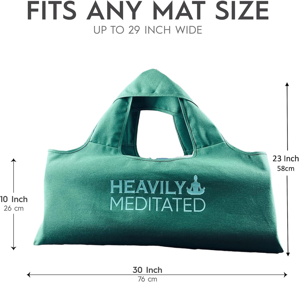 Wild Essentials Yoga Bag, Exercise, Tote, Large Carrier, Shoulder Strap, Inner Pocket, Fits Most Mats, Recycled Cotto... - Image 2