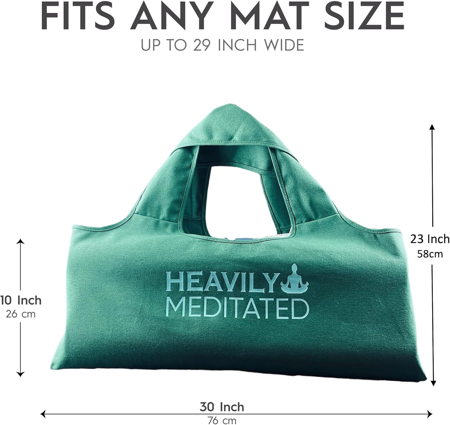 Wild Essentials Yoga Bag, Exercise, Tote, Large Carrier, Shoulder Strap, Inner Pocket, Fits Most Mats, Recycled Cotto... - Image 2