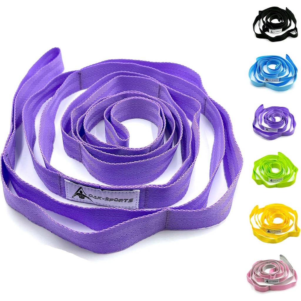 Stretching Strap Yoga Strap with Loops, Stretch Straps for Physical Therapy, Non-Elastic Exercise Strap for Pilates, ...