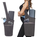 Ewedoos Canvas Yoga Mat Bag Fits Most Mats Yoga Bag with Large Storage Pockets to Hold More Accessories Ideal for Pil...