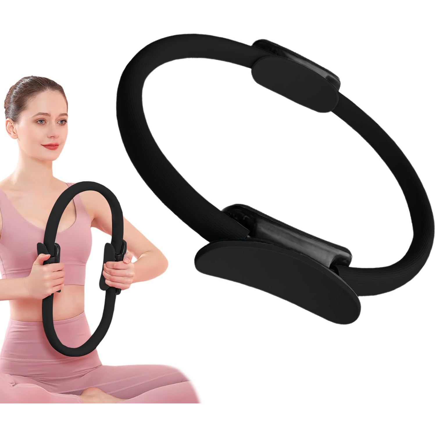 Upgrade Pilates Ring Fitness Circle,Lightweight & Durable Foam Padded Handles, Flexible Resistance Exercise Equipment...